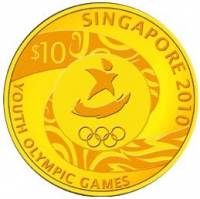 () Монета Сингапур 2010 год 10 долларов ""   PROOF